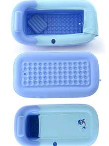 1 Stück tragbare aufblasbare Badewanne, freistehende aufblasbare Badewanne, faltbare tragbare Funktion, geeignet für Erwachsene Spa-Zentren, (hochdichtes PVC)