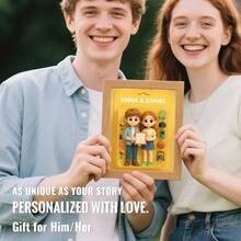 1pc Custom Action Figure Cartoon Photo Frame, 2D Personalized Personalized Action Figure Poster, Funny Gift Ideas For Wedding, Birthday, Christmas, Halloween, Party, Decorations Room,Backdrop Decoration, Fathers Day, Grandpa, Husband, Boyfriend, Home Decor