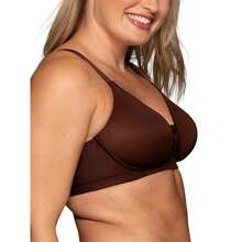 Vanity Fair Women's Full Figure Beauty Back Smoothing Bra, 4 Way Stretch Fabric, Lightly Lined Cups Up To H - 無線-卡布奇諾 - 查看 3