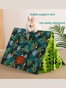 Chinchilla Meerschweinchen Dreieck Tunnel Spielzeug, Kleintier Schlafnest, Keine Installation Hamsterhaus - Strapazierfähiges & Leicht zu Reinigendes Doppelseitiges Fransen Design Kleintier Versteck Tunnel, Kleintier Bett für Igel Ratte