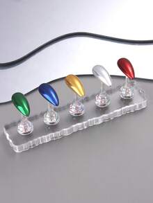 Supporto per unghie in acrilico, supporto espositore per punte delle unghie, supporto per esercitarsi sulle unghie, supporti per esercitarsi sulla pittura delle unghie, supporti per manicure fai-da-te, salone per unghie - Trasparente - Visualizzare 10