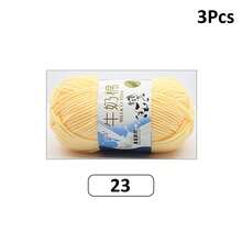 3 件/套 150 克 5 股棉纱 + 1 件随机颜色编织工具剪刀，适用于编织包、围巾、帽子、毛衣、玩偶 - 彩色 - 查看 18