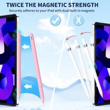The 9th And 10th Generation Products, Featuring A Touch Pen With Fast Charging Capability, Effectively Eliminate Hand Interference And Have An Inclination Sensing Function. They Are Compatible With 11/12.9 Inches, Mini 5/6, 6/7/8/9/10, Air 3/4/5 (White Model). - Pink - View 6