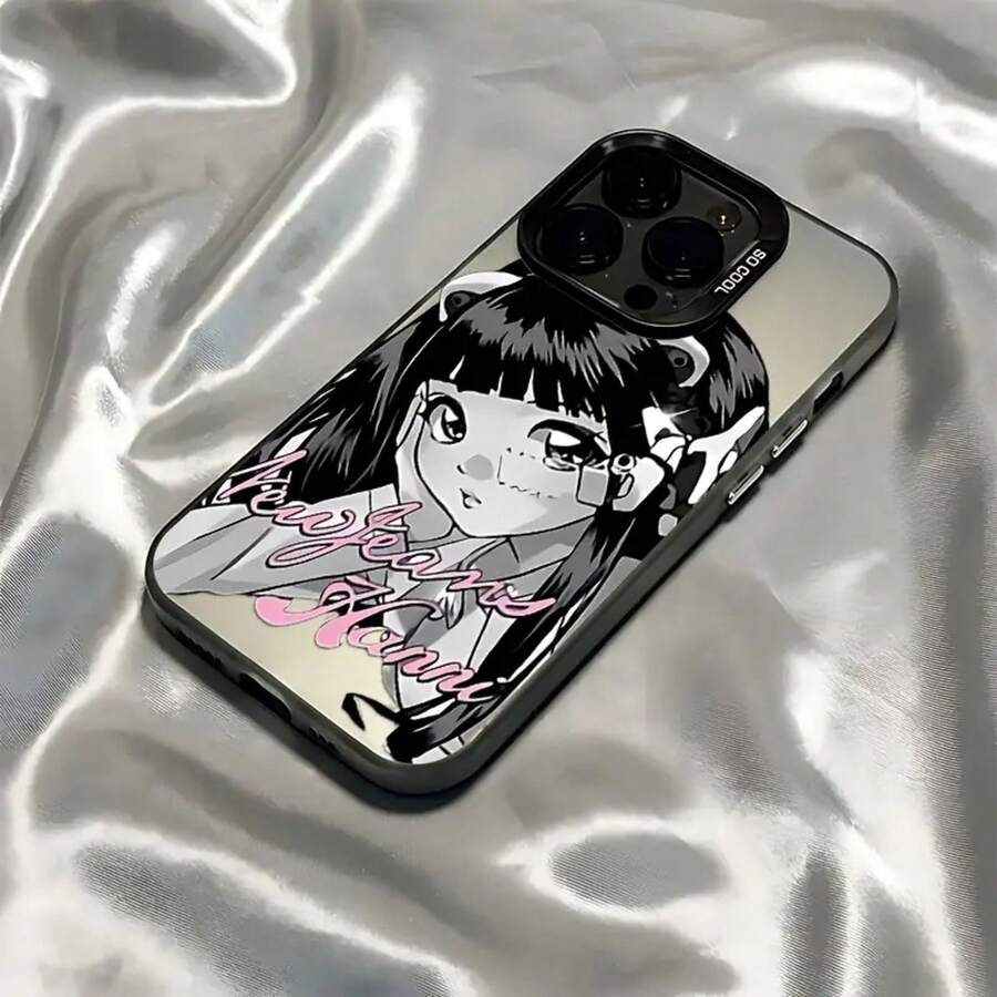 Anime New Jeans Girl  16 15 14 13 12 11 Pro Max X XR XSMAX 8 16 Plus Anti-Drop Matte Back Cover - Trộn màu - Xem 1