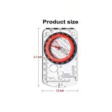 Brjula para mochileros, Brjula orientadora de mapas con declinacin Ajustable, clnmetro y luz LED para Senderismo, Camping, montaismo, orientacin, navegacin y Entrenamiento SAR - inicial - Ver 2