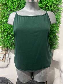 Blusa Doble Encanto: de Encaje con Top Interior - Verde Oscuro - Ver 2