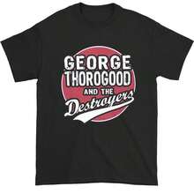 Men's George Thorogood I Drink Alone T-Shirt Small Black - 黑色 - 查看 1