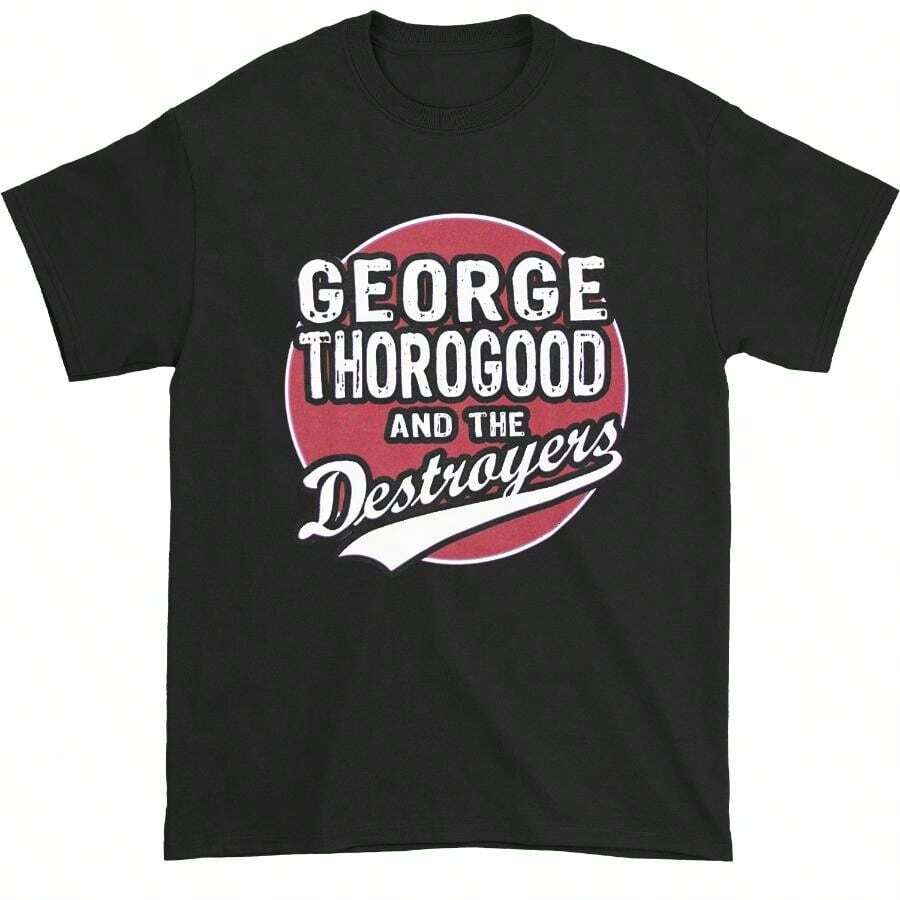 Men's George Thorogood I Drink Alone T-Shirt Small Black - 黑色 - 查看 1