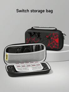 1pc Halloween Elements Spider, Spider Web Pattern Protective Case, Storage Bag, Bonus Skull Joystick Cap, Compatible With Switch2/Switch NS/Switch OLED, Accessories Compatible With Switch/Switch 2 Gaming Console, Full Set Including Storage Bag, Card Slot Base Shell, Switch Protective Case, Protect Your Gaming Console, Best Gift For Friends And Family On Halloween - Multicolor - View 18