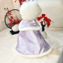 Neuer chinesischer Stil Haustierbekleidung, Cheongsam Umhang/Umhang für mittelgroße und kleine Hunde, Corgi & Französische Bulldogge