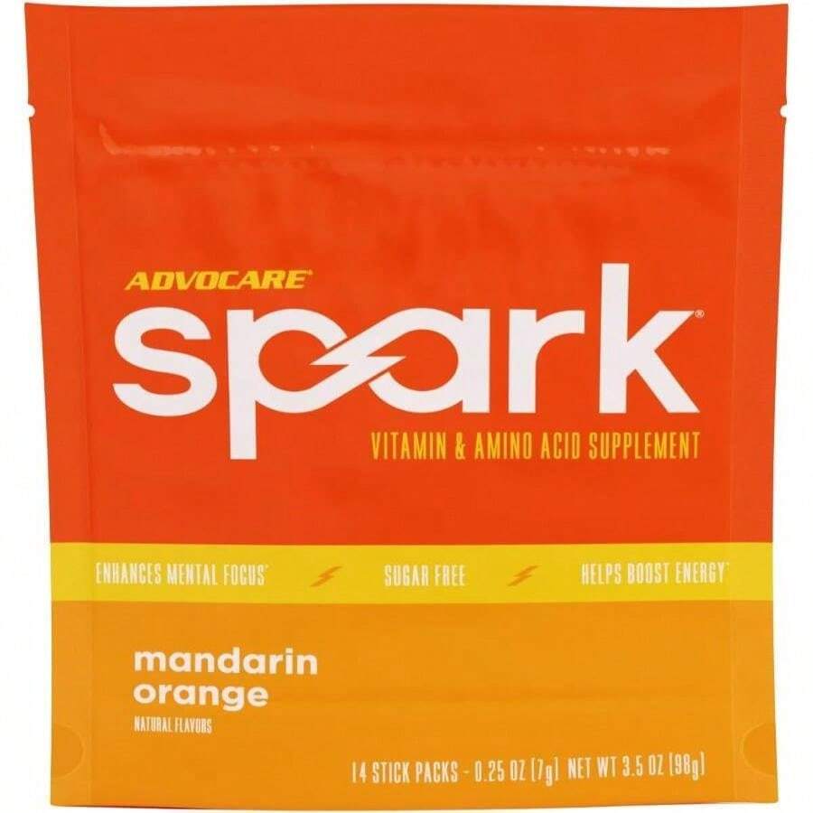 AdvoCare Spark Vitamin &Amp; Amino Acid Supplement - Focus &Amp; Energy Drink Powder Mix With Vitamin A, B-6, C &Amp; E - Also Includes L-Carnitine &Amp; L-Tyrosine - Fruit Punch - 105 Oz - Flavor NameG - 查看 1