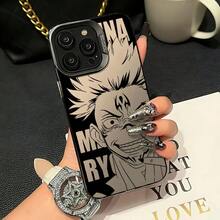 Japanese Anime Tattoo Character Phone Case For IPhone 16, 15, 14, 13, 12, 11 Pro Max, X, XR, XS Max, 8 Plus - Shockproof Matte Back Cover - 銀色 - 查看 5