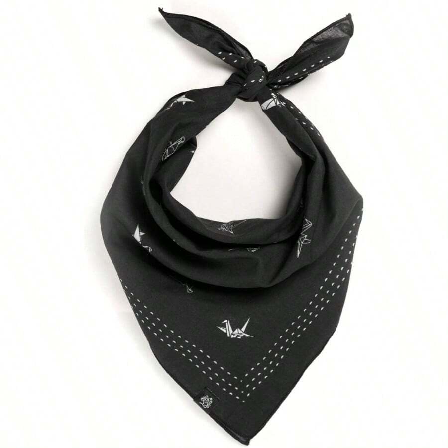 Moss and Gear Bandana algodn pauelo de diseo, algodn extrafino - para hombres y mujeres - Gris Carbón - Ver 1