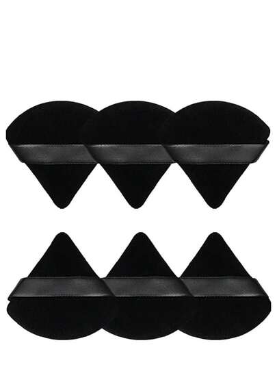 Juego de 6 borlas sueltas para polvo corporal, herramienta de maquillaje para dar forma, borla para polvos (Negro+Rosa), Maquillaje, Barato, Decoración de habitación, Tocador, Viaje, Dormitorio, Accesorios de maquillaje, Borla, Difuminador de maquillaje, Borla de polvos, Esponja de maquillaje