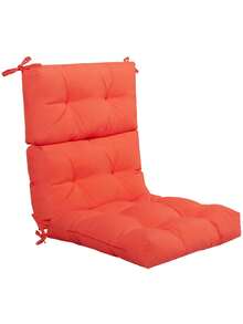 COSTWAY 22''x44'' Back Chair Cushion Tufted Pillow Patio Seating Pad Orange - Orange - View 12