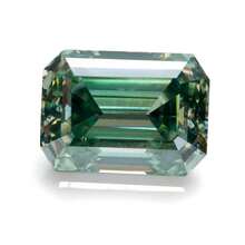 1pc High Quality Fashion Moissanite Fancy Cut Emerald Green Gemstone For Jewelry Setting And Decoration - Green - View 16