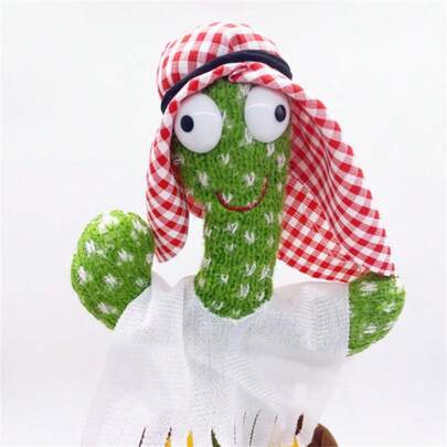 1个会跳舞的仙人掌玩具，会说话的仙人掌会重复你说的话，会跳舞模仿，带LED灯，可录制15秒英文歌曲 - 惊喜礼物、生日礼物、圣诞礼物、万圣节礼物、完美礼物、新年礼物、礼物、玩具