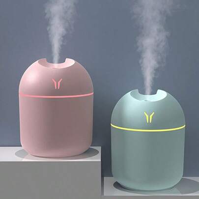 Portable Mini Humidifier, 250ML 3-In-1 Cool Mist With Aroma Pads, Colorful Night Light, USB For Car And Travel
