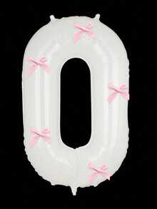 Balões metalizados brancos com números de 0 a 9, 81 cm (32 polegadas), com laço rosa. Ideais para festas de aniversário, Dia dos Namorados, aniversários de casamento, Natal e Ano Novo. - Branco - Ver 20