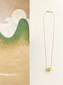 1 pieza Collar de Bodhi hecho a mano original de plata 925 bañado en oro de 18k, Collar colgante de cuentas de jade de estilo chino nuevo, adecuado para que las damas artísticas lo usen a diario