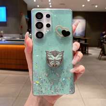 Bowknot Stand Glitter Luxury Phone Case Compatible With IPhone 6/7/8/X/XS/XR/11/12/13/14/15/16/16e, Compatible With Samsung Galaxy S22/23/24/25/S24 FE/S25 EDGE, A04/05/06/A14/A15/A16/A24/A25/A34, Compatible With Redmi Note 7/8/9/10/11/12/13, Compatible With Redmi 9/10/12/13C, Compatible With Honor X, HW, Compatible With Realme C53 C55 - Green - View 2