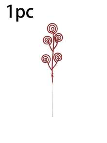 10 pezzi di foglie di caramelle rosse e lucide, accessori per decorazione dell'albero di Natale, elementi di allestimento per feste, accessori per servizi fotografici, decorazioni natalizie per la casa