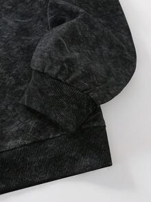 1PC Boy Cool Street Hip - Hop Pattern Sweatshirt, And Eye - Catching, Essential For Hip - Hop - Themed Parties In Spring And Autumn - Black - View 4