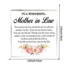 2D płaski 1 szt. Przemyślany prezent dla teściowej: Dziękujemy za Twój ciepły uśmiech i wsparcie - prezent na urodziny, Dzień Matki, Święto Dziękczynienia, odpowiedni dla mamy, kobiet - do domu, biura, na imprezę - nie wymaga prądu, lekki i łatwy do czyszczenia - nostalgiczna pamiątka, klasyczny design, trwały materiał, dekoracyjna ozdoba