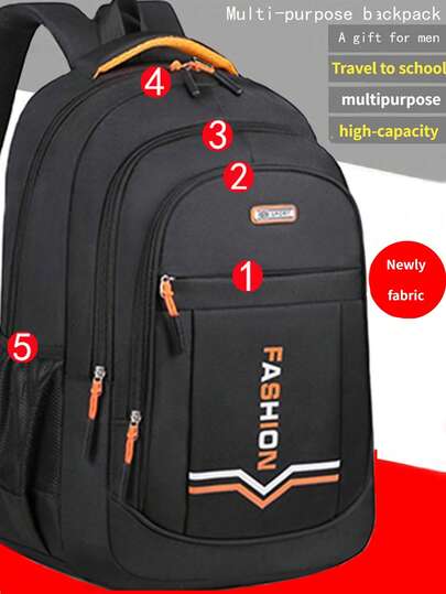 Men's Large-Capacity Travel Backpack For School Season, High-End Travel Backpack For Business Trips, Large In Size Large Capacity Bag Travel Bags