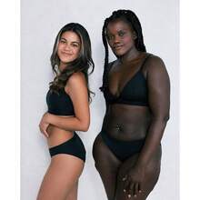 Saalt Reusable Period Underwear - Comfortable, Thin, And Keeps You Dry From All Leaks (Cotton, Bikini) - Núi lửa đen - Xem 8