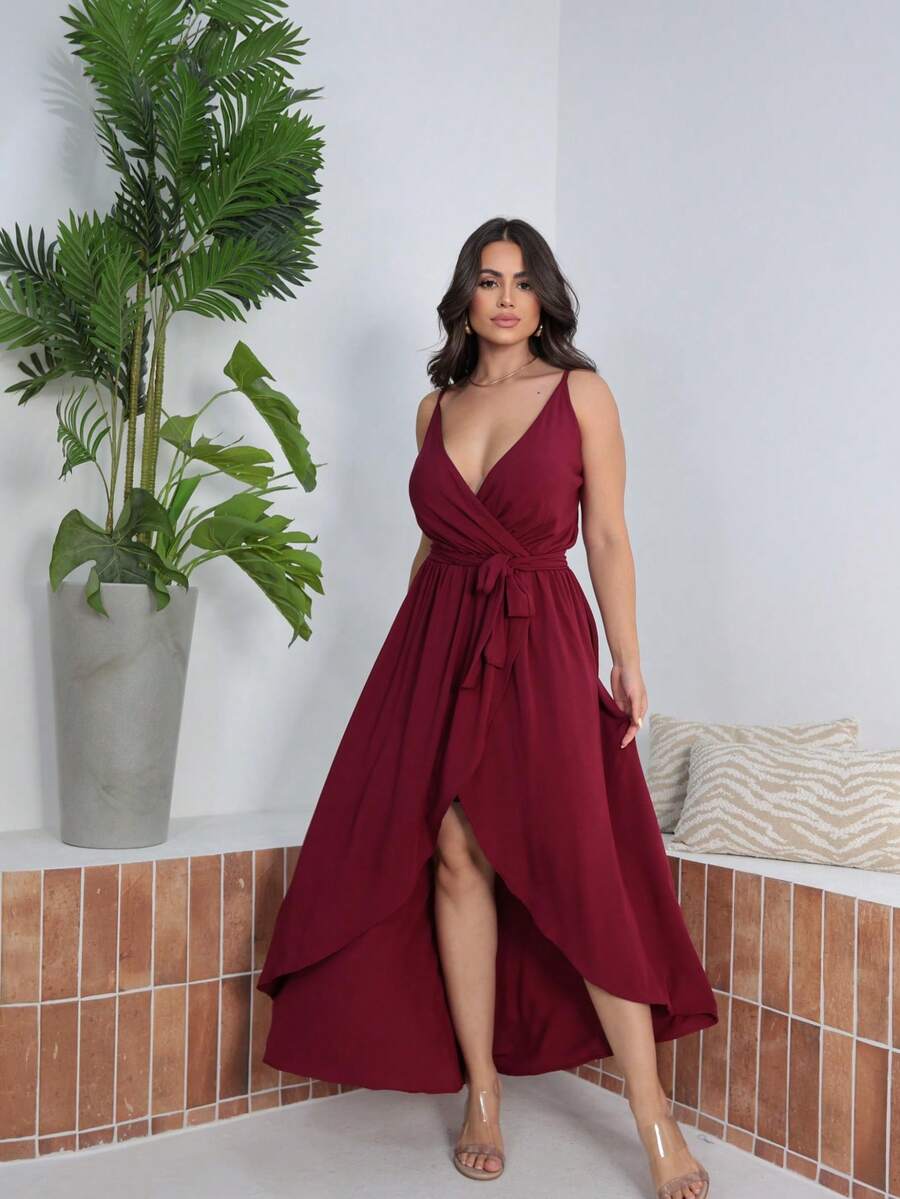 Women's Long Dress - Burdeos - Ver 1