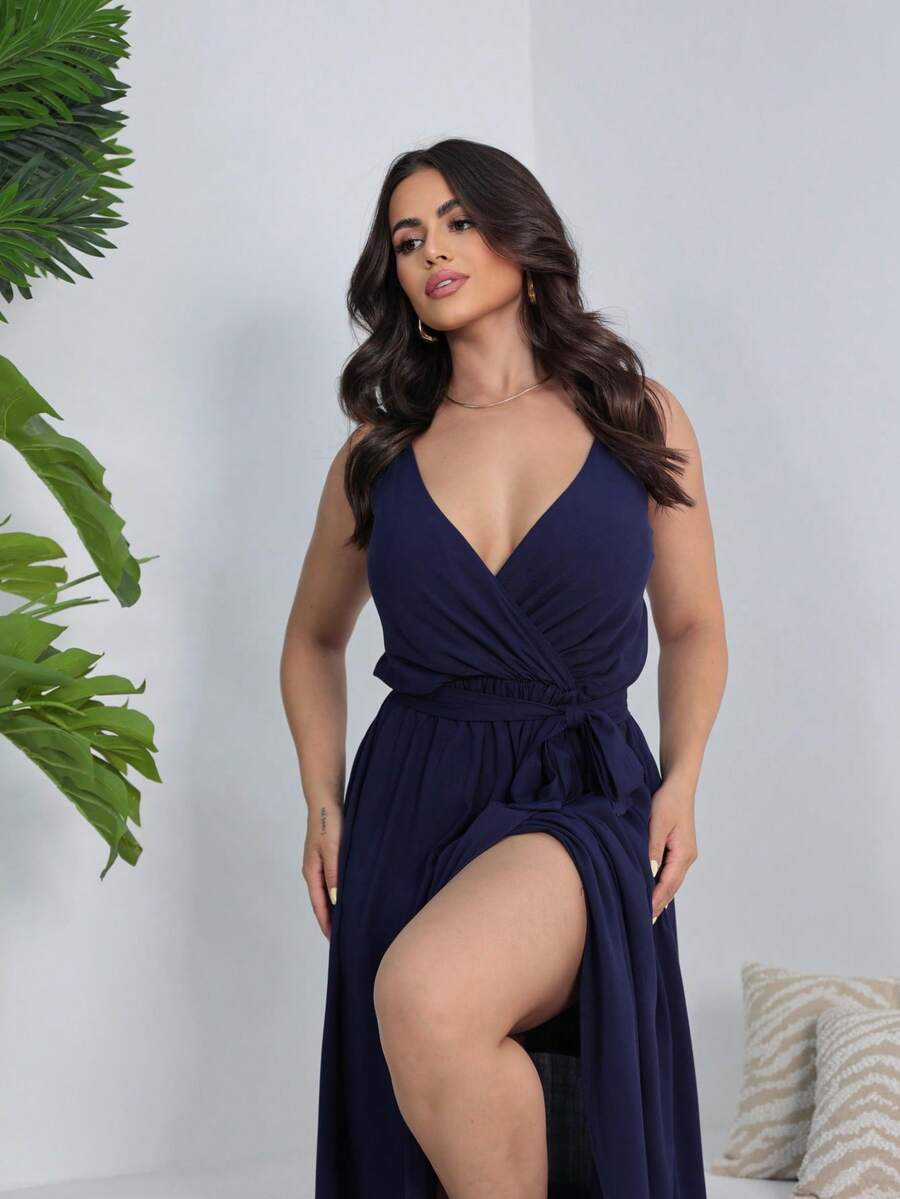 Women's Long Dress - Azul - Ver 1