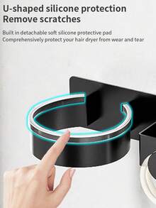 1个多功能吹风机支架，壁挂式吹风机收纳架，浴室吹风机架，吹风机整理架，浴室配件，浴室收纳整理 - 彩色 - 查看 9