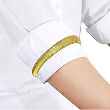 1pc/2pcs/4pcs Unisex Iron Shirt Sleeve Garters, Non-Slip Metal Cuff Links, No-Wash Armband, Suitable For Men And Women, Party, Holiday Supplies