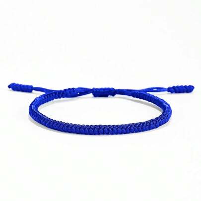 1pc Handmade Solid Color Macrame Bracelet