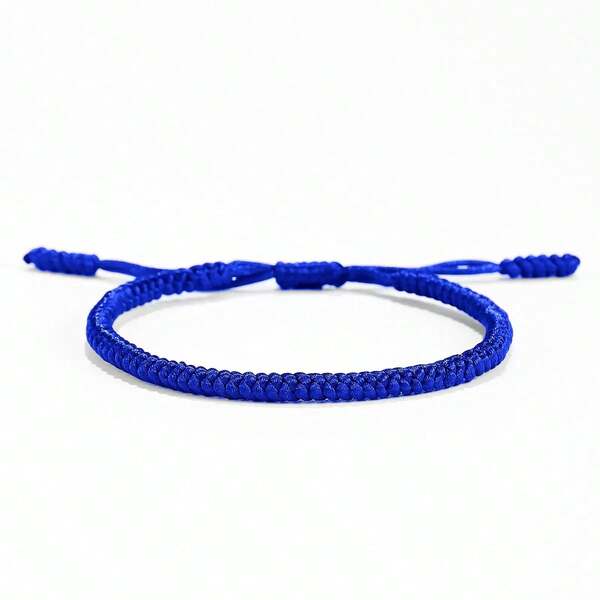 1pc Handmade Solid Color Macrame Bracelet