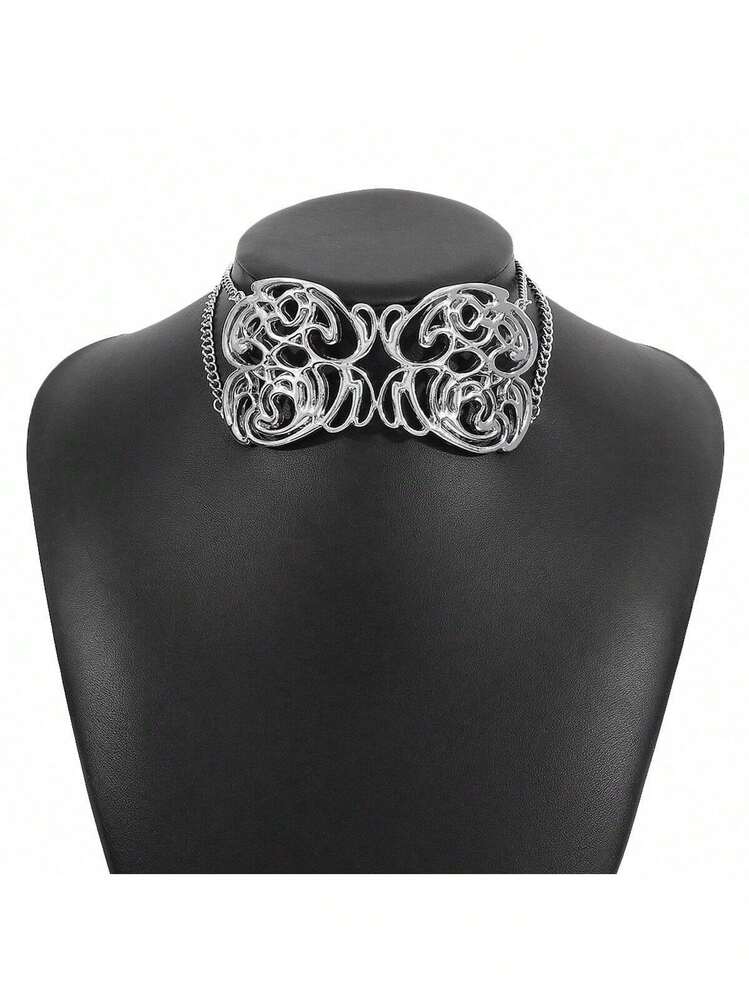 Minimalist Personality Exaggerated Letter Cool Chic Necklace Retro Fashionable Temperament Hip-Hop Style Necklace - aMORe金色 - 查看 10