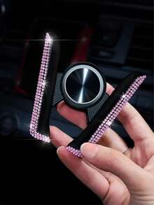 Soporte de teléfono para coche de una sola pieza con cristales, soporte de teléfono para coche universal ajustable 360° con cristales, accesorios para coche. - A - Ver 5