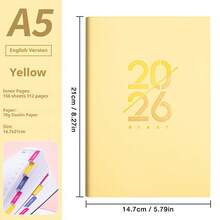 2025-2026 New Year's Eve English A5 Starry Sky Planner, 204 Sheets / 408 Pages, Including Annual, Monthly, Weekly, And Daily Plans, With A Built-In Pen Holder, Bookmark, Inner Pocket, School Return Student Stationery, Business And Office Notebook - A5 - View 24