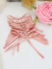 50/5 piezas Lazos de cinta con flores para empaquetar regalos, decoración de pasteles, accesorios de costura hechos a mano, accesorios de joyería y pelo DIY - Multicolor - Ver 14