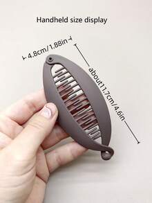 1pc/2pcs/3pcs/5pcs Simple Plastic Fish Tail Hair Claw Clips, Length 11.7cm/4.6in, Elegant Vertical High Ponytail Twist Banana Clip, Hair Accessory For Bun, Wave, Ponytail, Spring & Summer New, Gift For Friends, Easy To Use, Hair Accessories, Head Accessories, Hair Accessories For Women - Multicolor Large - View 3