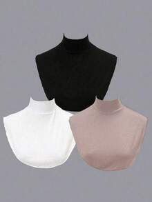 3 件套女士围脖保暖羊毛立领围脖围巾，防风舒适颈部保暖，适合所有季节 - 彩色 - 查看 14