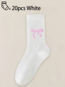 40 peças/30 peças/24 peças Meias Esportivas Confortáveis Unissex, Adequadas para Esportes e Treinamento, Meias Longas para Mulheres, Uso Casual e Empresarial, Antibacteriano, Macio, Preto e Branco, Resistente a Odores, Absorvente de Umidade, Macio e Leve, Adequado para Outono/Inverno, 20 peças/10 peças/8 peças/6 peças/4 peças/2 peças