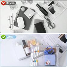 CZ 30 PCS Small Clear Makeup Bag Mini PVC Waterproof Cosmetic Organizer Bags Portable Swimsuit Storage Bag Clear Organizer Pouches With Zipper For Women Men Travel Toiletry Vacation 8.7 X 6.7 1613 - 87x67 - 查看 5