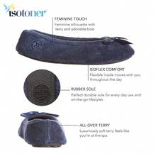 Isotoner Women's Terry Ballerina Slipper Clog - 海軍 - 查看 3