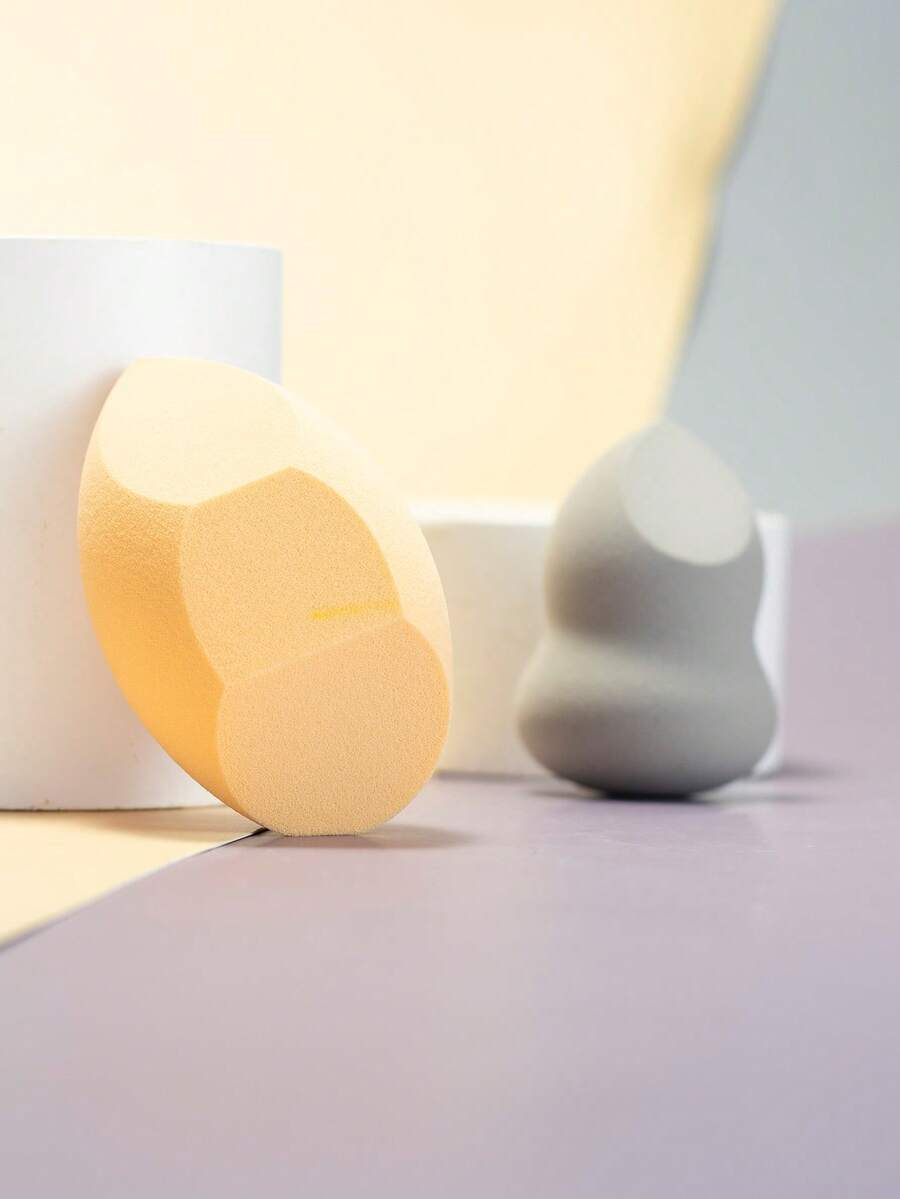 2pcs Makeup Sponge Set, Non-Latex Makeup Blender Sponge, Soft Cosmetic Puff For Setting Makeup, Suitable For All Skin Types, Portable For Daily Use And Travel,Makeup,Cheap,Room Decor,Vanity,Travel,Bedroom,Makeup Accessories,Puff,Makeup Blender,Powder Puff,Makeup Sponge