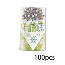 2pcs Set Of Christmas Themed Towels, Designed With Christmas Snowman And Christmas Tree Pattern Printed Towels, Machine Washable, Heat-Resistant, Absorbent And Reusable, Room Decoration, Kitchen And Bathroom Towels, Party Decoration, Home Decoration, Ideal Christmas Gift - Multicolor - View 20