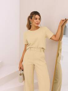 Elegant Premium Women's Tailoring Set - Beis - Ver 4