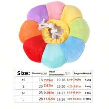 1PC Cute Flower Shaped Soft Circle Adjustable Pet Recovery Collar - Breathable Anti-Licking Dog Cone Collar With Buckle For Dogs Or Cat After Surgery (Petals Color Random)