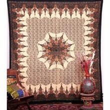 1pc Decorative Tapestry Twin Hippie Mandala Bohemian  Hippy Intricate Floral Design  Tapestry Brown Black, Durable Tapestries | Home Decor | 2D Flat | Room Decor | Festival Decor | Party Decor, Perfect Gift For Family And Boyfriend Or Friends - Kiểu 1 - Xem 9